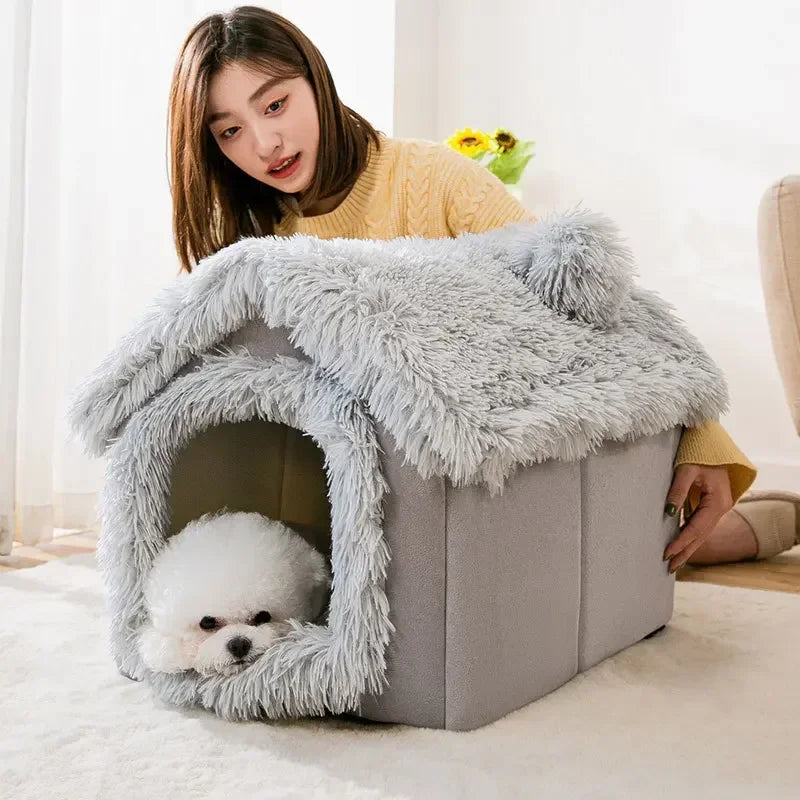 The PUPPY CAVE! Foldable Dog House Kennel Bed / Mat:  Sofa For Small Medium Dogs