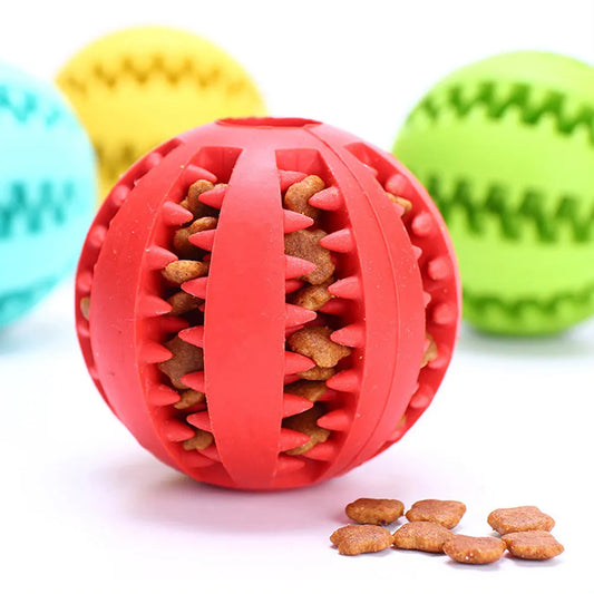 Interactive Tooth Cleaning Ball: Indestructible Dog Food Ball