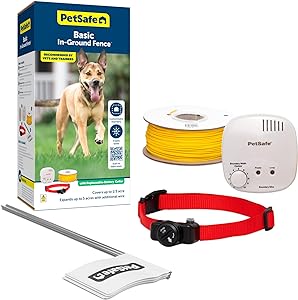 [Best Seller - Limited Time Deal] PetSafe- Invisible Underground Electric Pet Fence System with Waterproof and Battery-Operated Training Collar